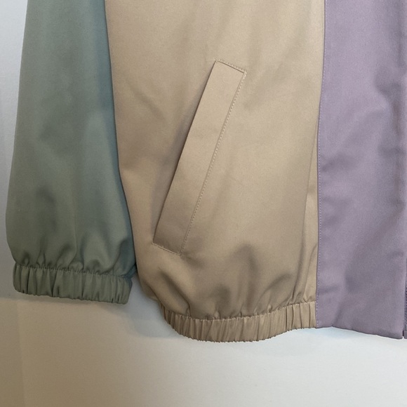 Vintage Jacket Women XL 22W Tan Pastels 90s Floral Embroidery Cottagecore Spring - Picture 11 of 16